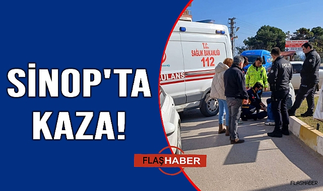 Sinop'ta yaralamalı kaza: Motosikletli kurye yaralandı