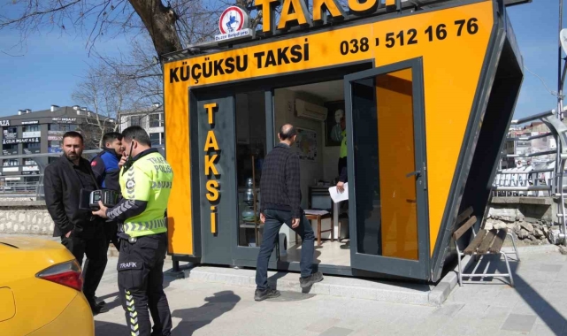 Taksi duraklarına zabıta ve emniyetten ortak denetim