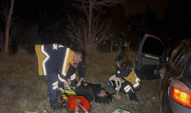 Tekirdağ'da otomobil takla attı: 1 yaralı