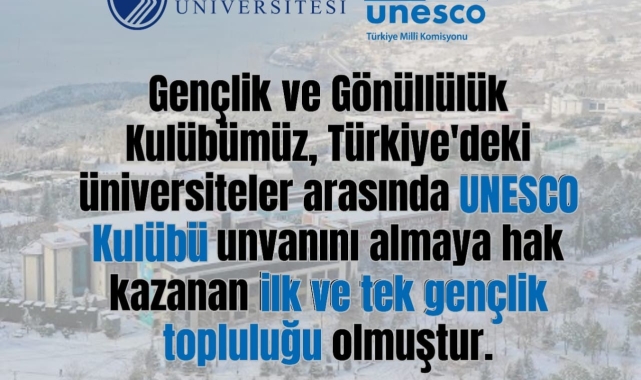 Türkiye'nin ilk ve tek UNESCO kulübü SAÜ'de