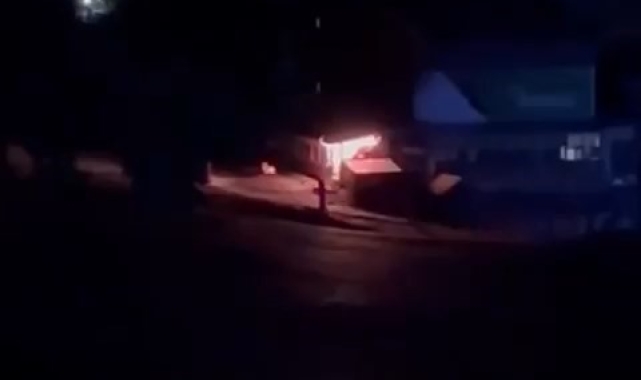 Uludağ'da otel yangınının başladığı anlar kamerada
