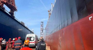 Yalova'da vinç sepetinden düşen tersane işçisi hayatını kaybetti