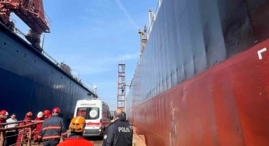 Yalova'da vinç sepetinden düşen tersane işçisi hayatını kaybetti