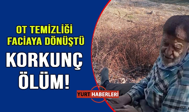 Yaşlı adam otları temizlemek isterken yanarak can verdi