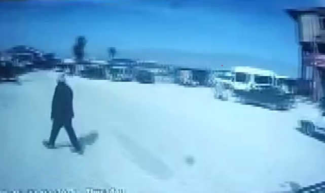 Yaşlı adamın öldüğü kaza anı kamerada