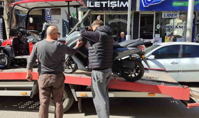 Zile'de tescilsiz ve plakasız motosikletlere sıkı denetim
