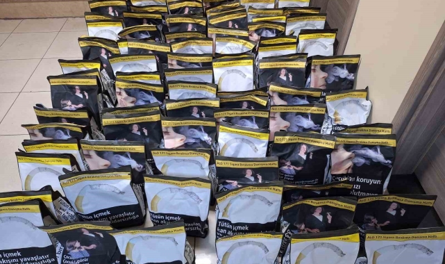 100 kilo kaçak tütün ele geçirildi