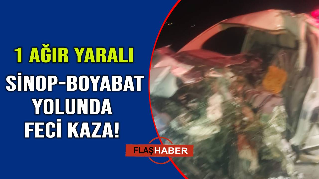 Sinop’ta ticari araç kamyonun altına girdi: 1 ağır yaralı
