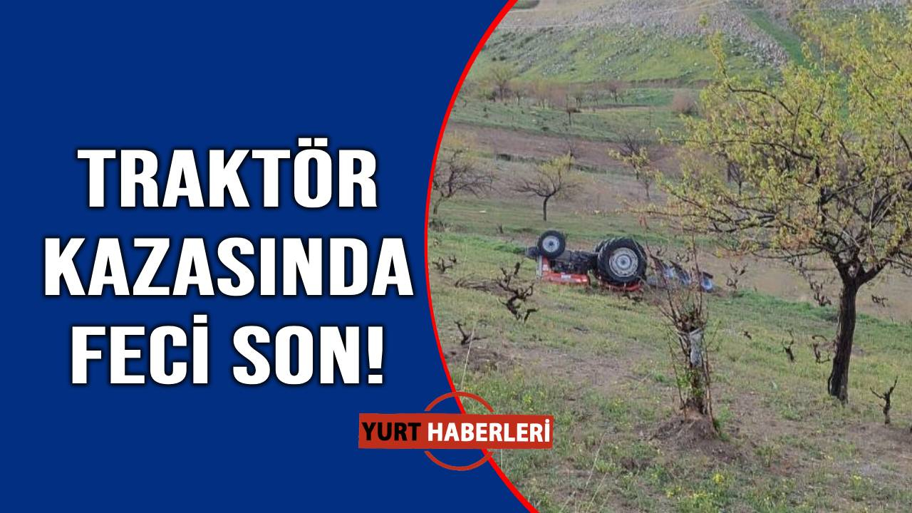 Devrilen traktörün altında can verdi