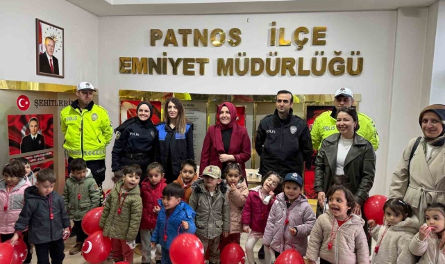 Anaokulu Öğrencileri İlçe Emniyet Müdürlüğünü ziyaret etti