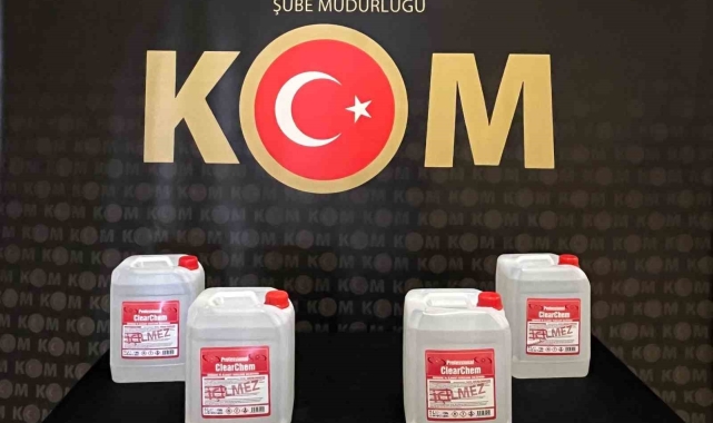 Bayburt'ta 20 litre kaçak etil alkol ele geçirildi