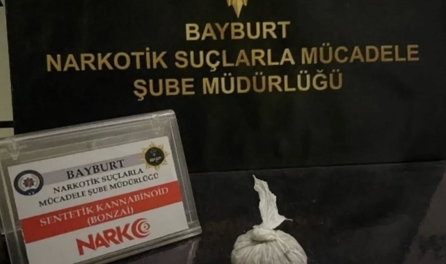 Bayburt'ta bir şahsa uyuşturucu madde kullanmaktan işlem yapıldı