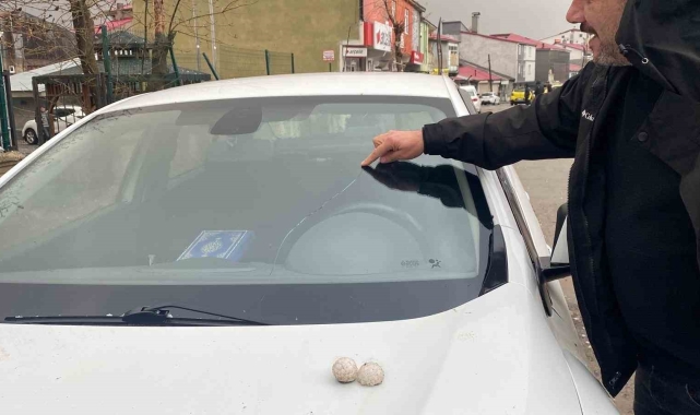 Bingöl'ü dolu vurdu, gün geceye döndü, araçların camları kırıldı