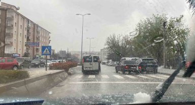 Çankırı'da dolu yağışı etkili oldu