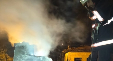 Çankırı'da korkutan baca yangını