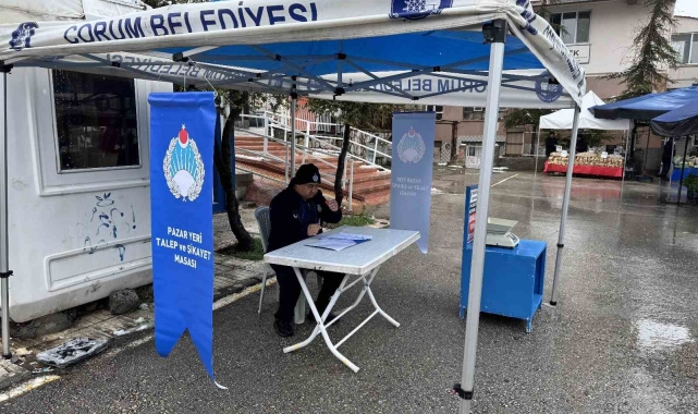 Çorum'da pazar yerlerinde talep ve şikayet masası kuruldu