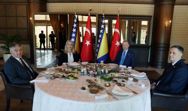 Cumhurbaşkanı Erdoğan, Bosna-Hersek Başkanlık Konseyi Başkanı ve üyeleriyle görüştü