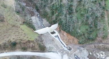 Doğankent'te taşkın kontrol inşaatı çalışmaları devam ediyor