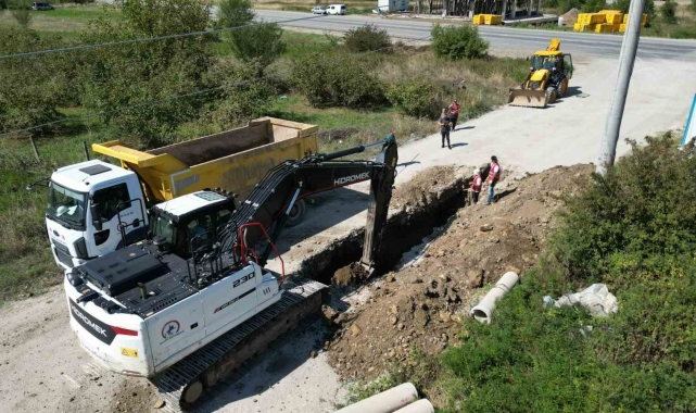 Düzce'de 4 bin 379 metre kanalizasyon hattı çekildi