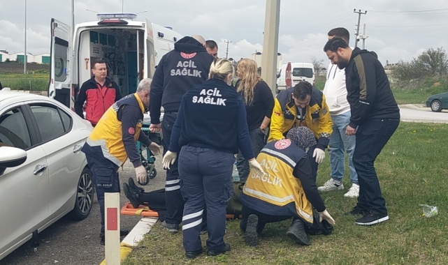 Edirne'de iki otomobil çarpıştı: 2 yaralı