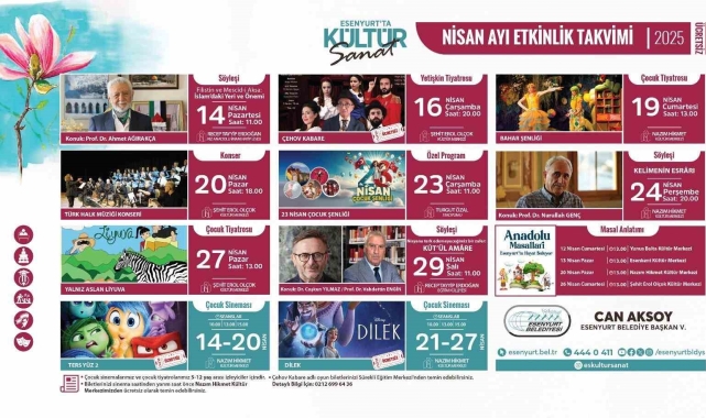 Esenyurt'ta nisan ayı kültür sanat etkinlikleri belli oldu