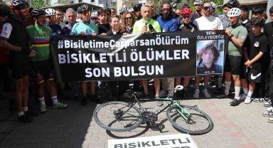Fethiye'de bisiklet topluluğu hayatını kaybeden Alkan için pedal çevirdi