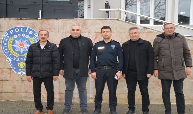 Havza'da esnaf odalarından Havza Emniyet Müdürlüğüne ziyaret