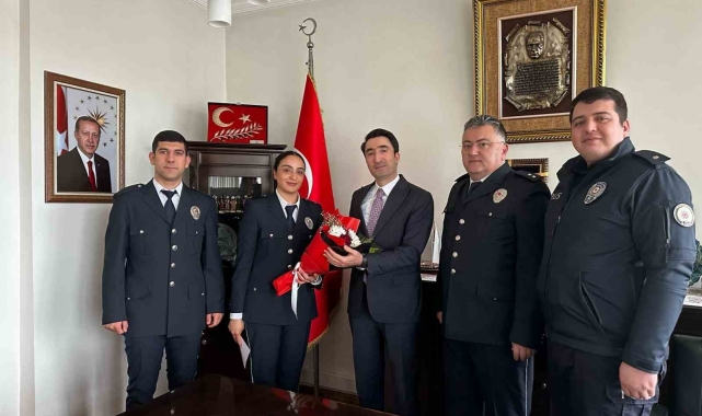 Kaymakam Çomaklı'ya Polis Haftası ziyareti