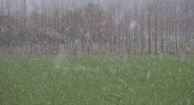 Kırklareli'nin yüksek kesimlerinde kar yağışı etkili oluyor