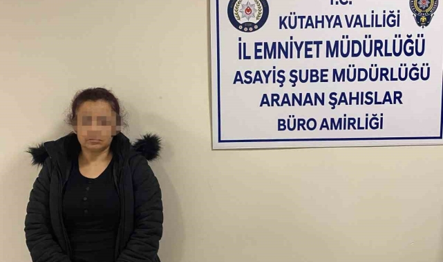 Kütahya'da 62 yıl hapis cezası bulunan firari kadın yakalandı