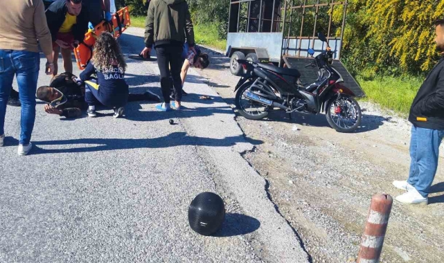 Manavgat'ta motosiklet kazası: 1 yaralı