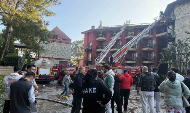 Marmaris'teki otel yangınında 5'i çocuk 17'si yabancı uyruklu 24 kişi etkilendi