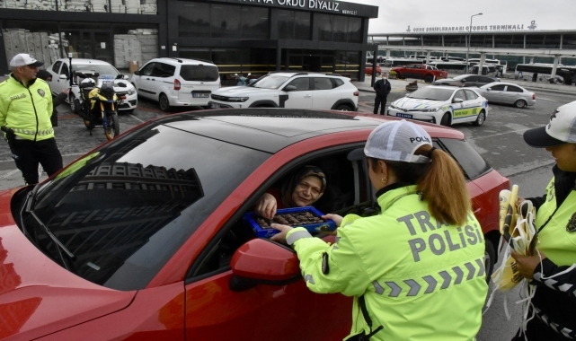 Ordu'da bayram tedbirleri kapsamında trafik denetimleri sürüyor