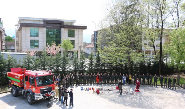 Orman yangını tatbikatı gerçeğini aratmadı