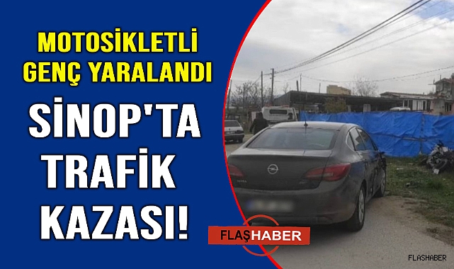 Otomobil ile motosiklet çarpıştı: 1 yaralı