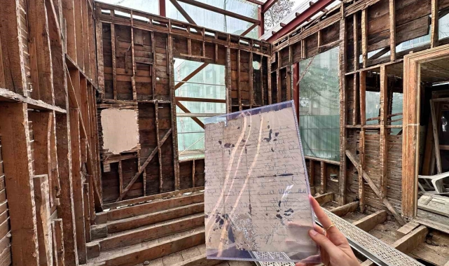 Pendik'te müze restorasyonu sırasında duvardan aşk mektubu çıktı