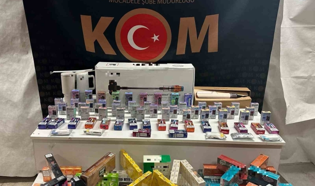 Piyasa değeri 1 milyon lira olan kaçak eşya ele geçirildi