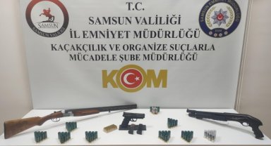 Samsun'da kaçak silah ticareti operasyonunda 1 zanlı yakalandı