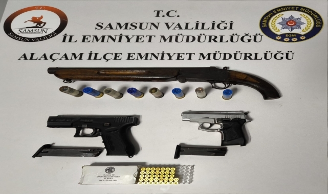 Samsun'da ruhsatsız silah operasyonunda 1 kişi yakalandı