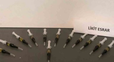 Samsun'da enjektöre çekili likit esrar ele geçirdi