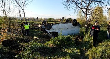 Samsun'da minibüs takla attı: 1 ölü, 2 yaralı