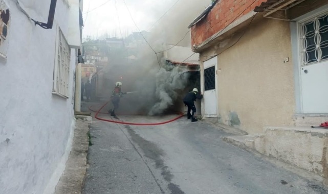 Söke'de elektrikli şofbenden çıkan yangın korkuttu