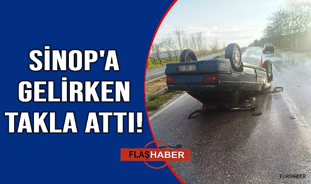Takla atan otomobil hurdaya döndü