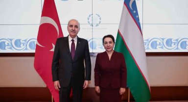 TBMM Başkanı Kurtulmuş, Özbekistan Meclis Başkanları Narbayeva ve İsmailov ile görüştü