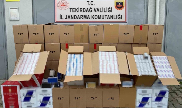 Tekirdağ&#039;da jandarmadan makaron operasyonu: 550 bin boş makaron ele geçirildi