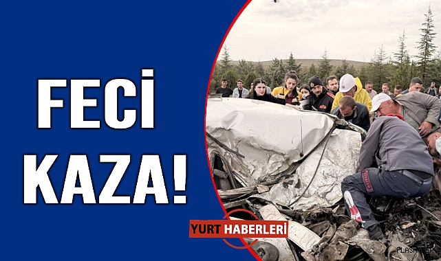 Tırla çarpışan otomobil kağıt gibi ezildi: 1 ölü, 1 yaralı