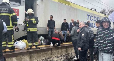 Tren ile peron arasında sıkışan kadın yaralandı