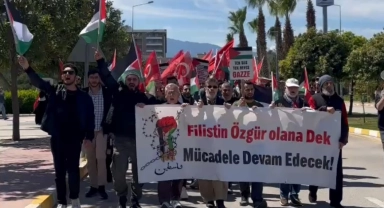 Üniversite öğrencilerinden Gazze'ye destek yürüyüşü