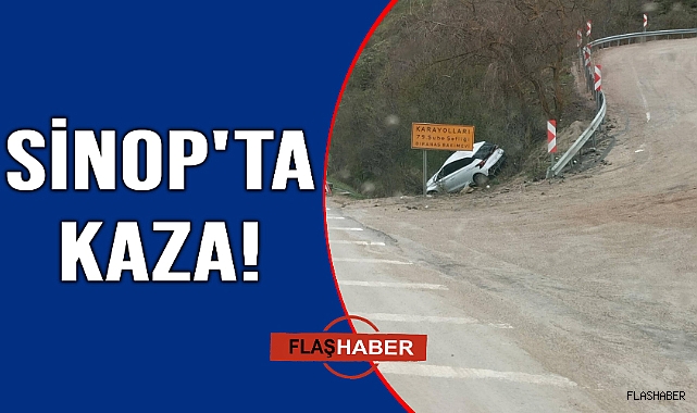 Virajı alamayan otomobil şarampole uçtu
