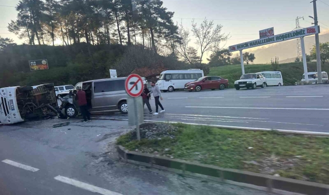Yatağan'da işçi servisi kaza yaptı: 6 yaralı